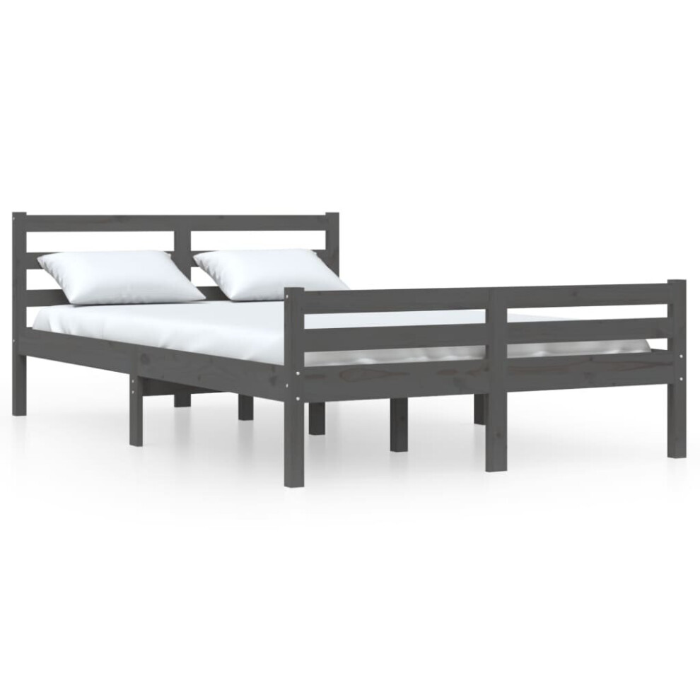 (grey, 120 x 200 cm) vidaXL Solid Wood Bed Frame Bedroom Bedstead Bed Base Multi Colours/Sizes