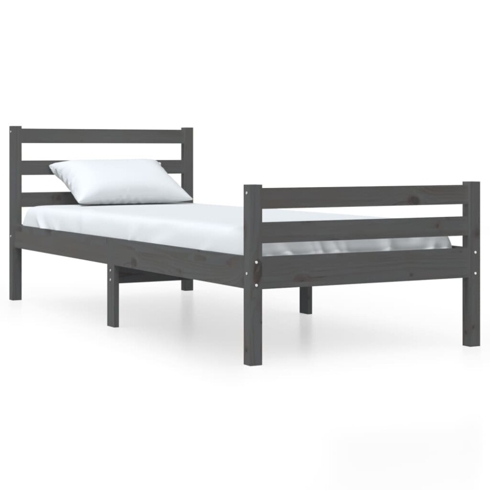 (grey, 100 x 200 cm) vidaXL Solid Wood Bed Frame Bedroom Bedstead Bed Base Multi Colours/Sizes