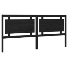 (black, 205.5 x 4 x 100 cm) vidaXL Bed Headboard Home Bedroom Decorative Bed Header Panel Solid Wood Pine