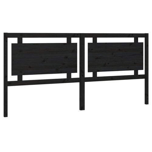 VidaXL (black, 205.5 x 4 x 100 cm) vidaXL Bed Headboard Home Bedroom Decorative Bed Header Panel Solid Wood Pine