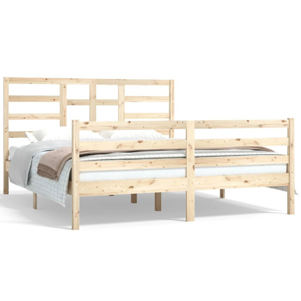 (brown, 160 x 200 cm) vidaXL Solid Wood Bed Frame Bedroom Bedstead Bed Base Multi Colours/Sizes