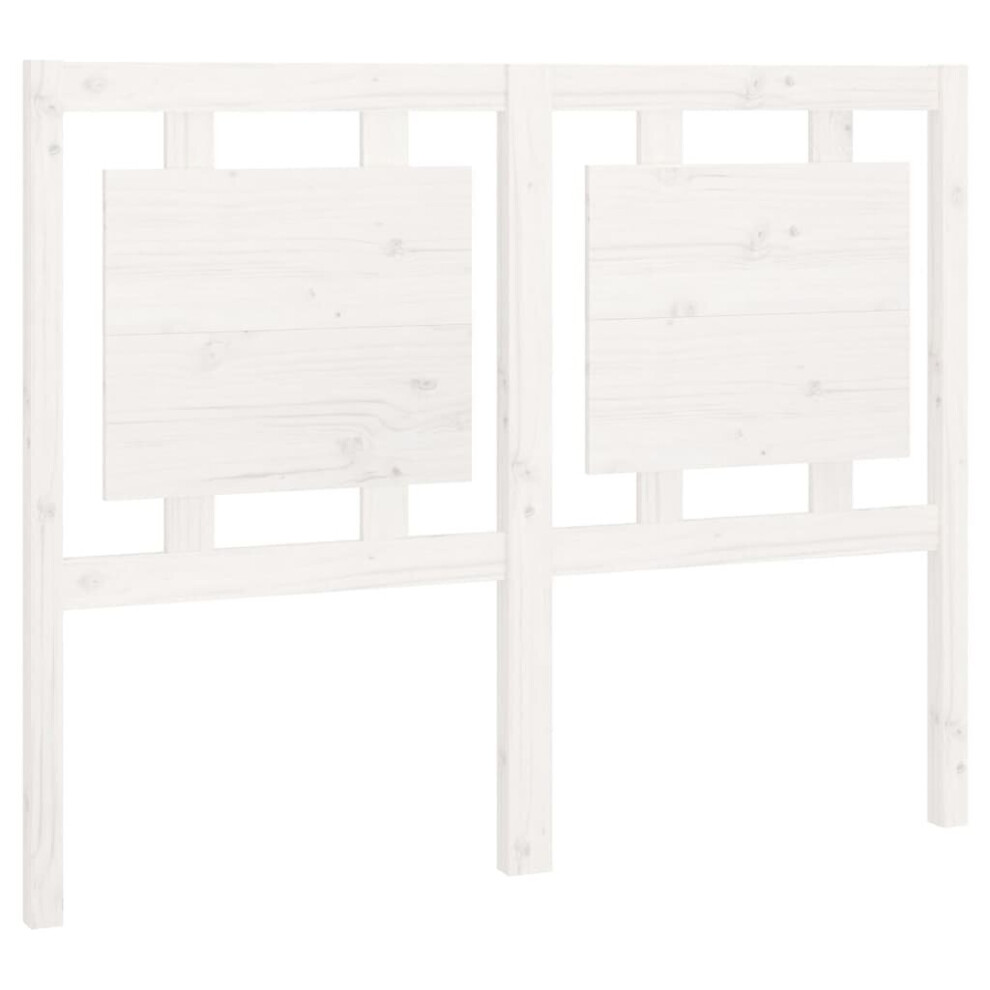 Vidaxl (, 125.5 X 4 X 100 Cm) Bed Headboard Home Bedroom Decorative Bed Header Panel Solid Wood Pine White