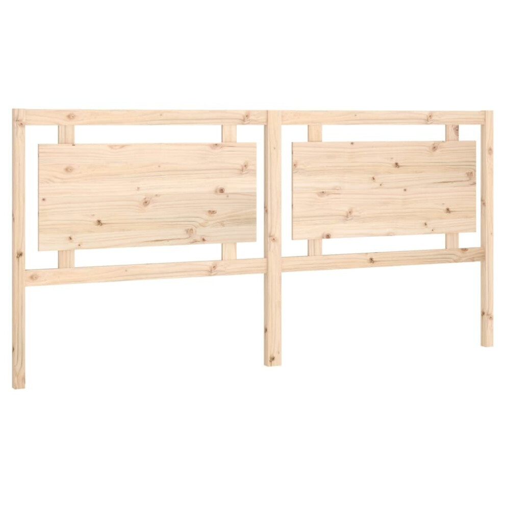 Vidaxl (Brown, 205.5 X 4 X 100 Cm) Bed Headboard Home Bedroom Decorative Bed Header Panel Solid Wood Pine