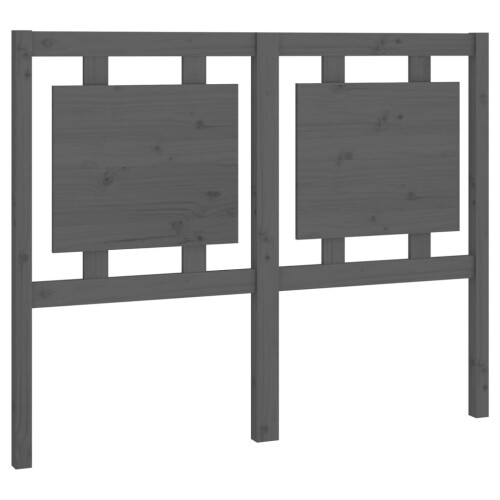 VidaXL (grey, 125.5 x 4 x 100 cm) vidaXL Bed Headboard Home Bedroom Decorative Bed Header Panel Solid Wood Pine