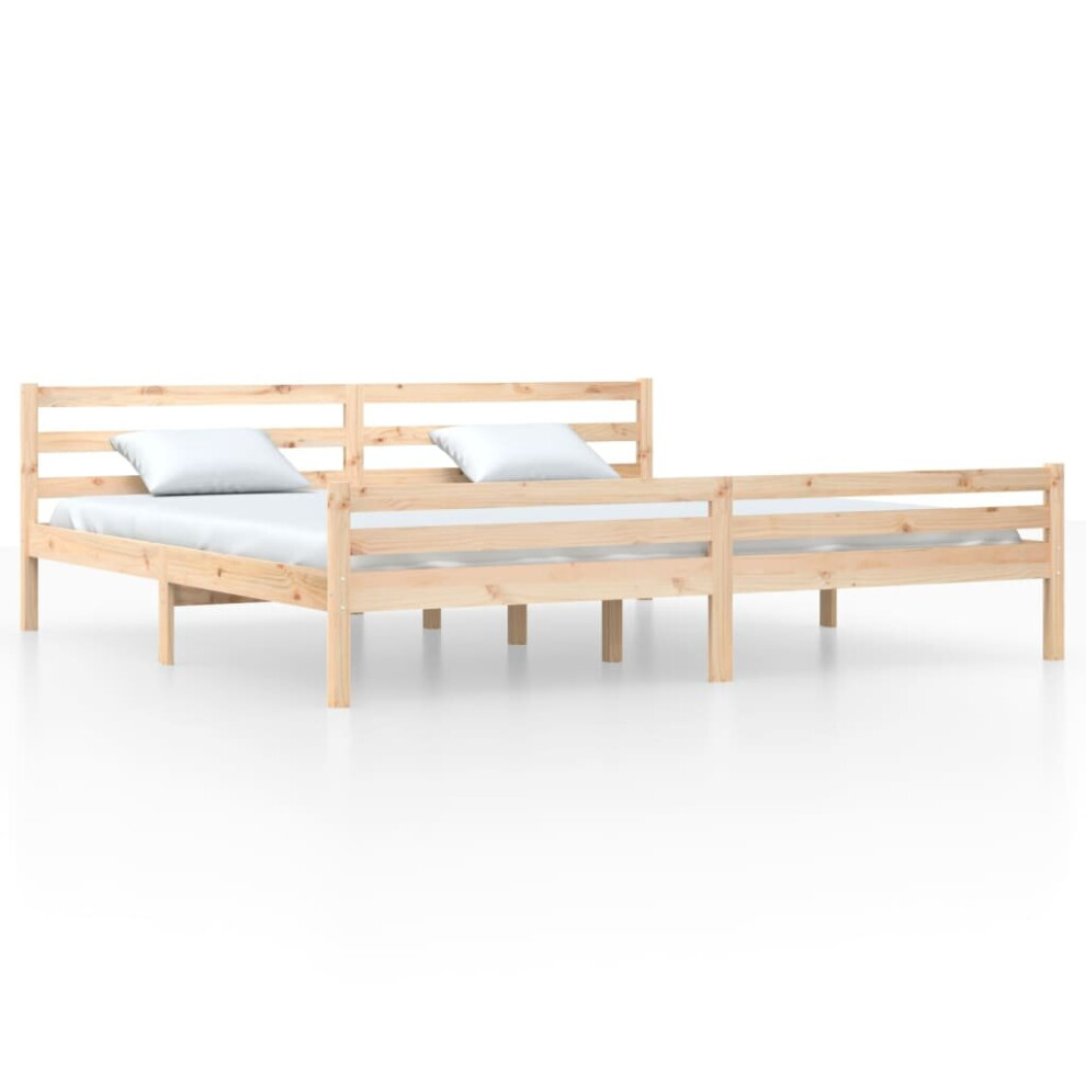 Vidaxl (Brown, 200 X 200 Cm) Solid Wood Bed Frame Bedroom Bedstead Bed Base Multi Colours/Sizes