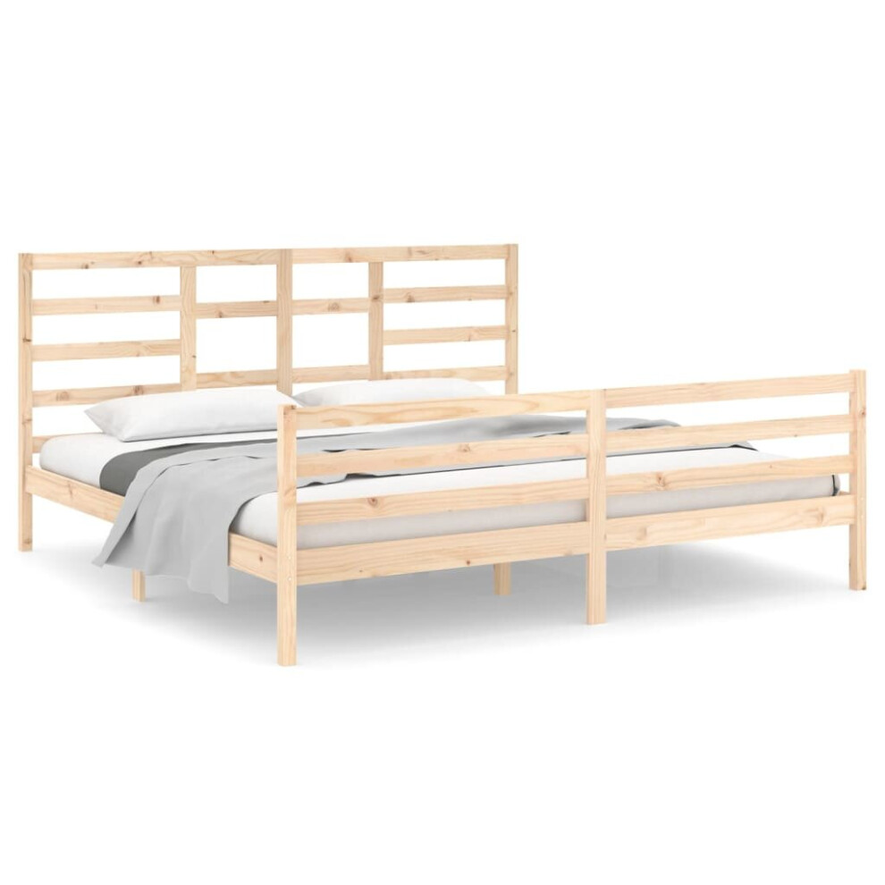 (brown, 200 x 200 cm) vidaXL Solid Wood Bed Frame Bedroom Bedstead Bed Base Multi Colours/Sizes