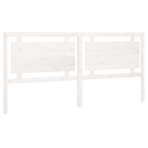 VidaXL (white, 205.5 x 4 x 100 cm) vidaXL Bed Headboard Home Bedroom Decorative Bed Header Panel Solid Wood Pine