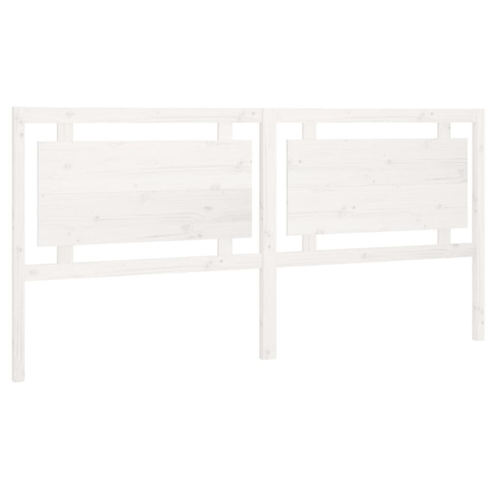 Vidaxl (White, 205.5 X 4 X 100 Cm) Bed Headboard Home Bedroom Decorative Bed Header Panel Solid Wood Pine