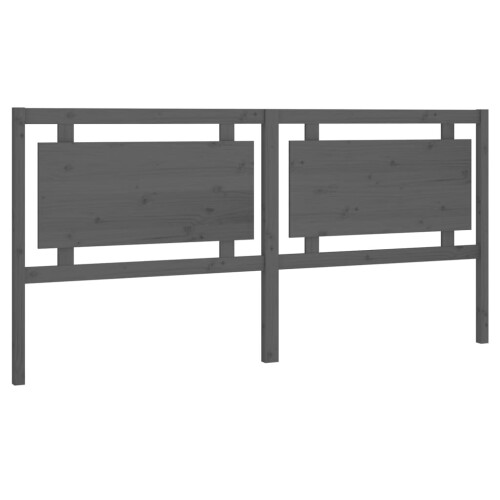VidaXL (grey, 205.5 x 4 x 100 cm) vidaXL Bed Headboard Home Bedroom Decorative Bed Header Panel Solid Wood Pine