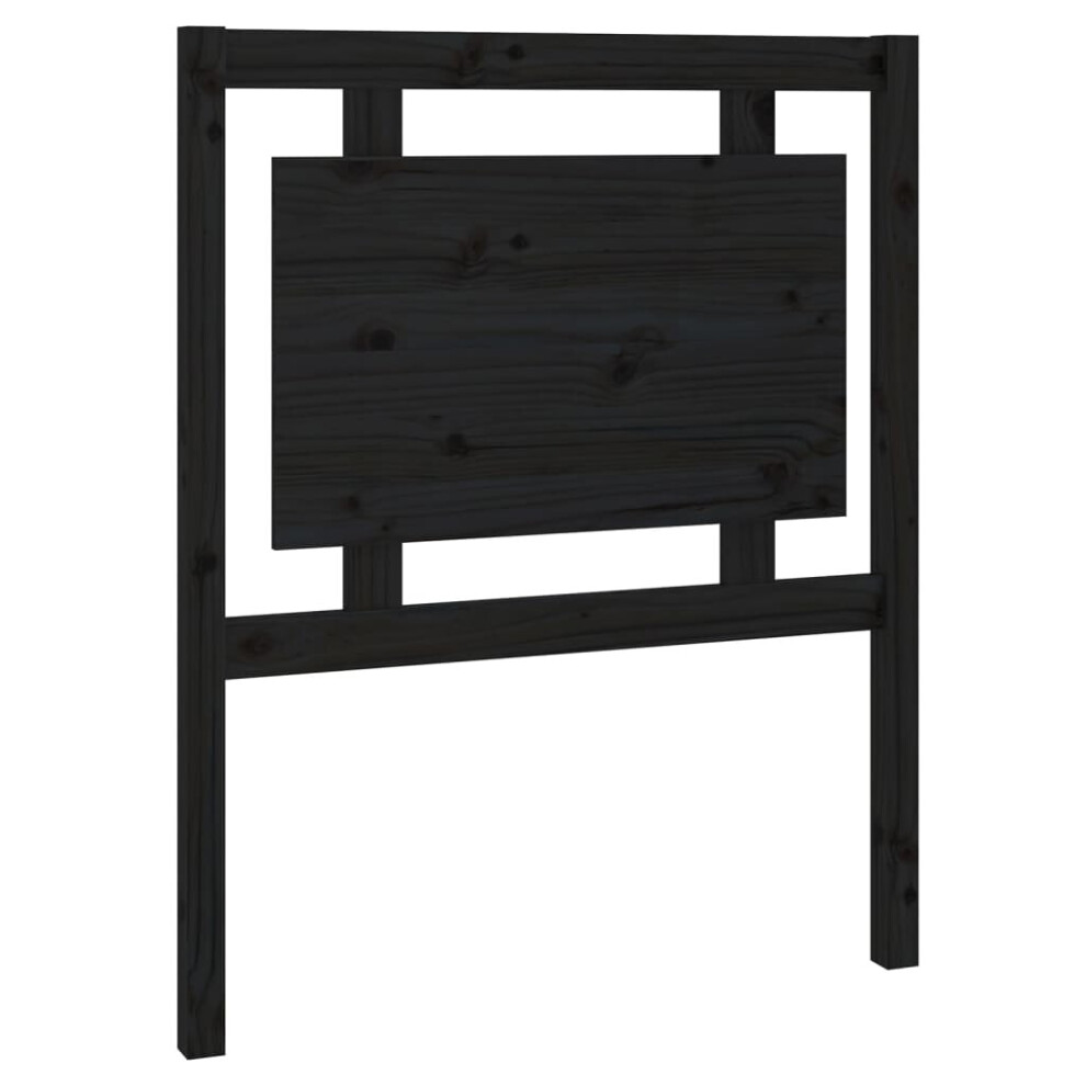 Vidaxl (Black, 80.5 X 4 X 100 Cm) Bed Headboard Home Bedroom Decorative Bed Header Panel Solid Wood Pine