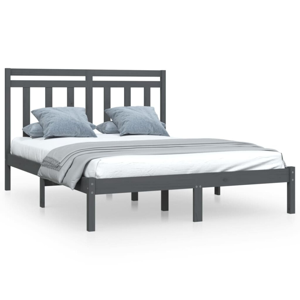 (grey, 120 x 200 cm) vidaXL Solid Wood Bed Frame Bedroom Bedstead Bed Base Multi Colours/Sizes