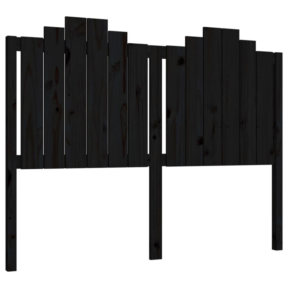Vidaxl (Black, 146 X 4 X 110 Cm) Bed Headboard Bedroom Bed Header Decorative Headboard Solid Wood Pine