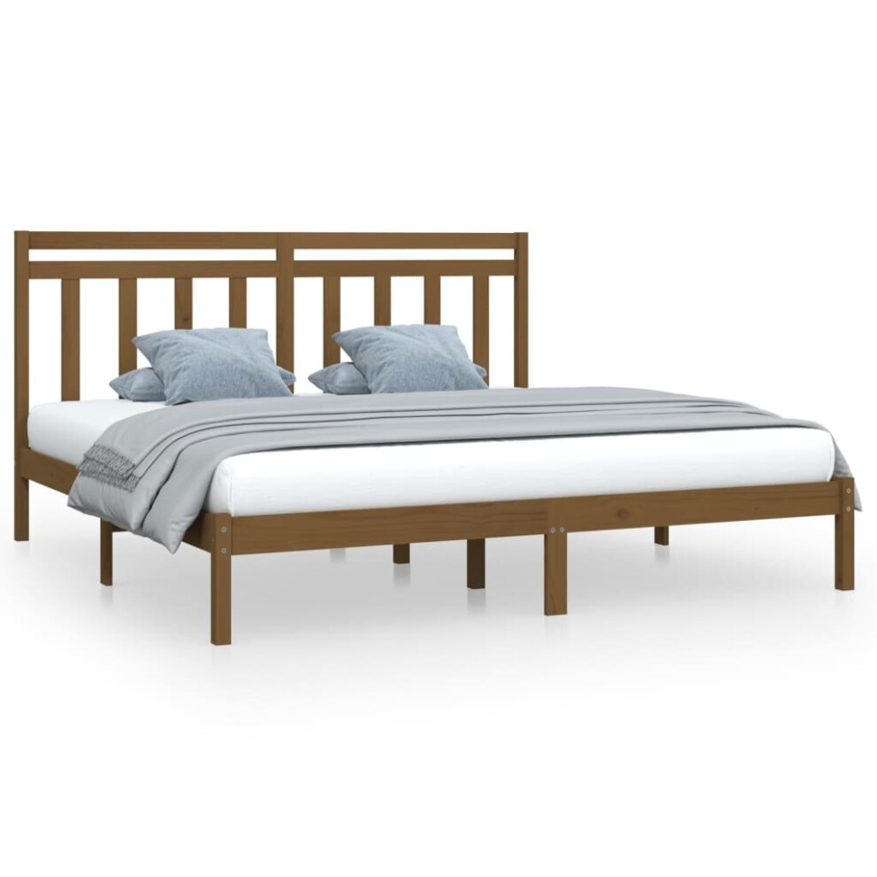 (honey brown, 200 x 200 cm) vidaXL Solid Wood Bed Frame Bedroom Bedstead Bed Base Multi Colours/Sizes