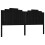 VidaXL (black, 206 x 4 x 110 cm) vidaXL Bed Headboard Bedroom Bed Header Decorative Headboard Solid Wood Pine 1