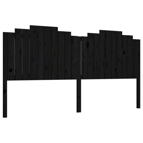 VidaXL (black, 206 x 4 x 110 cm) vidaXL Bed Headboard Bedroom Bed Header Decorative Headboard Solid Wood Pine