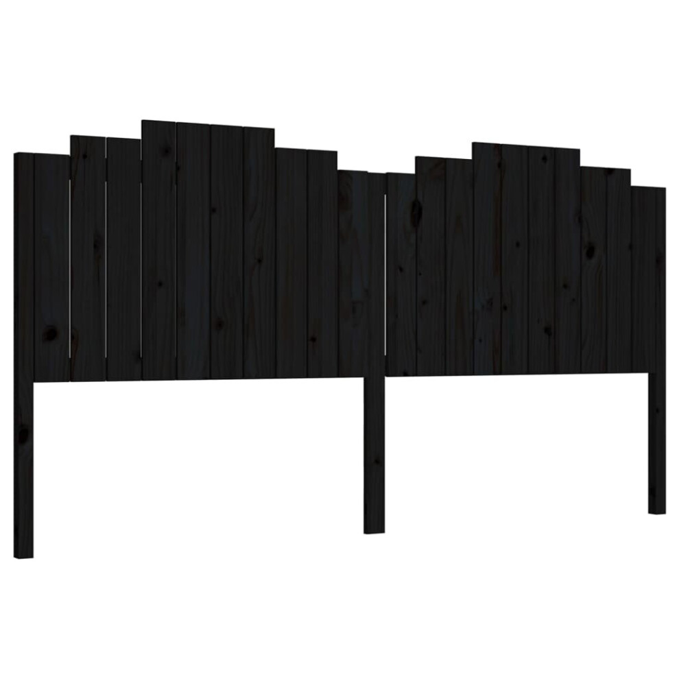 (black, 206 X 4 X 110 cm) vidaXL Solid Wood Pine Bed Headboard Wooden Bed Header Multi Colours/Sizes