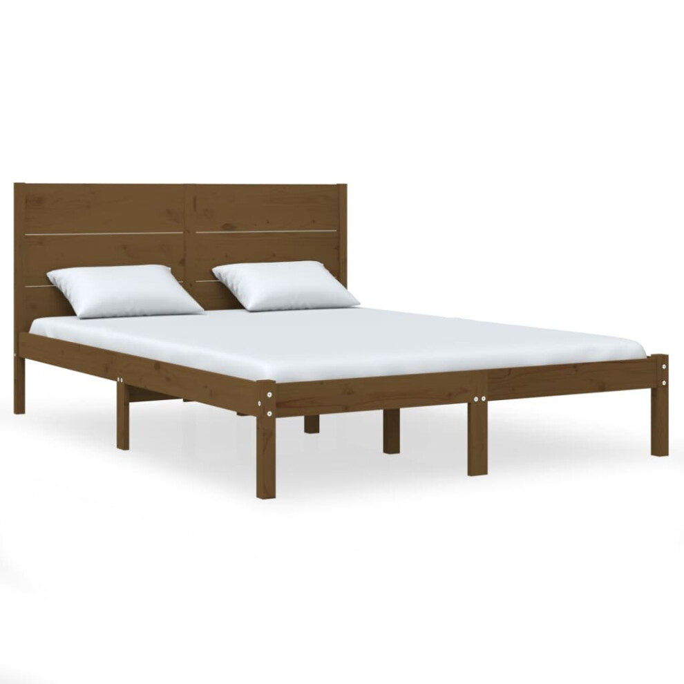 (honey brown, 120 x 200 cm) vidaXL Solid Wood Pine Bed Frame Wooden Bedstead Bed Base Multi Colours/Sizes