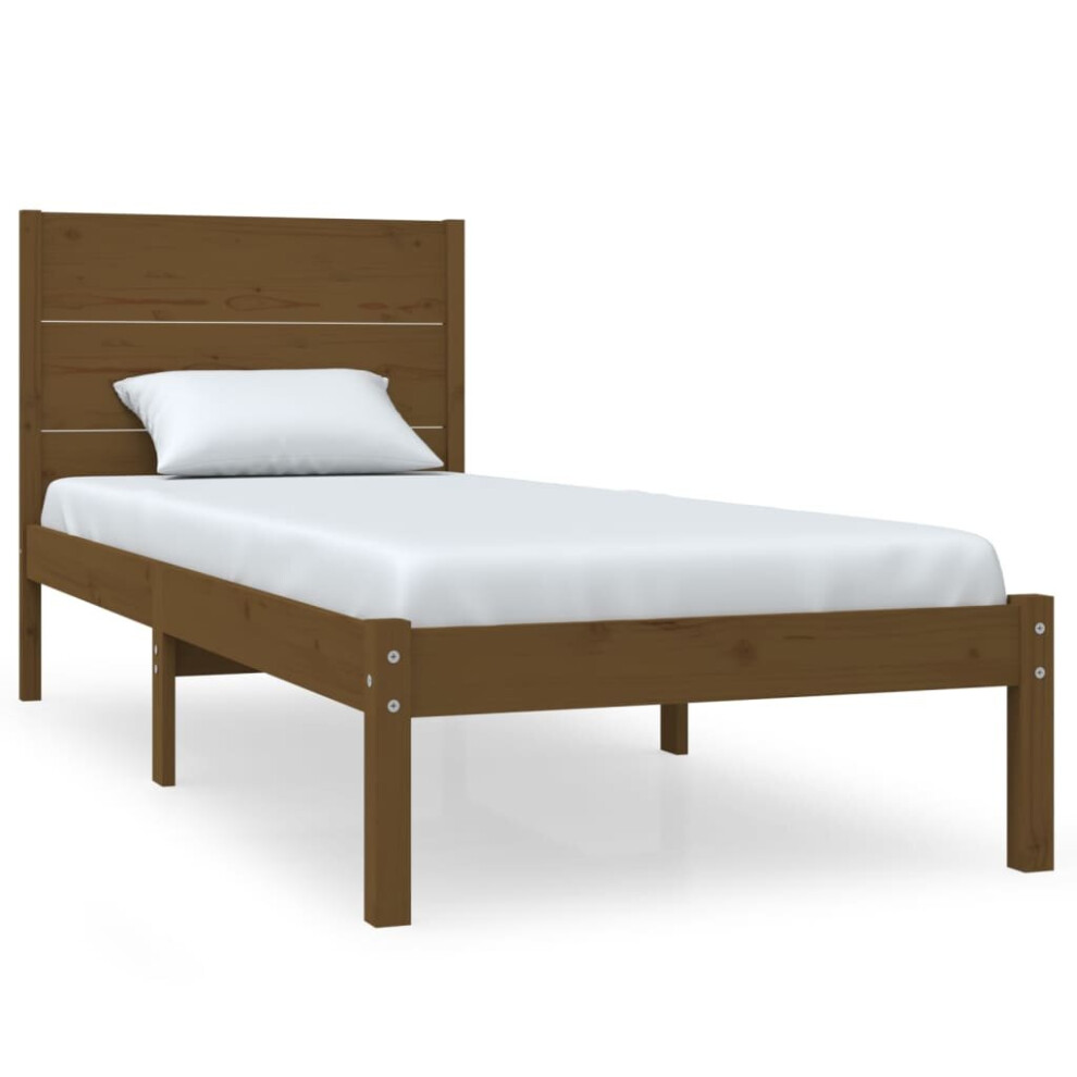 (honey brown, 100 x 200 cm) vidaXL Solid Wood Pine Bed Frame Wooden Bedstead Bed Base Multi Colours/Sizes