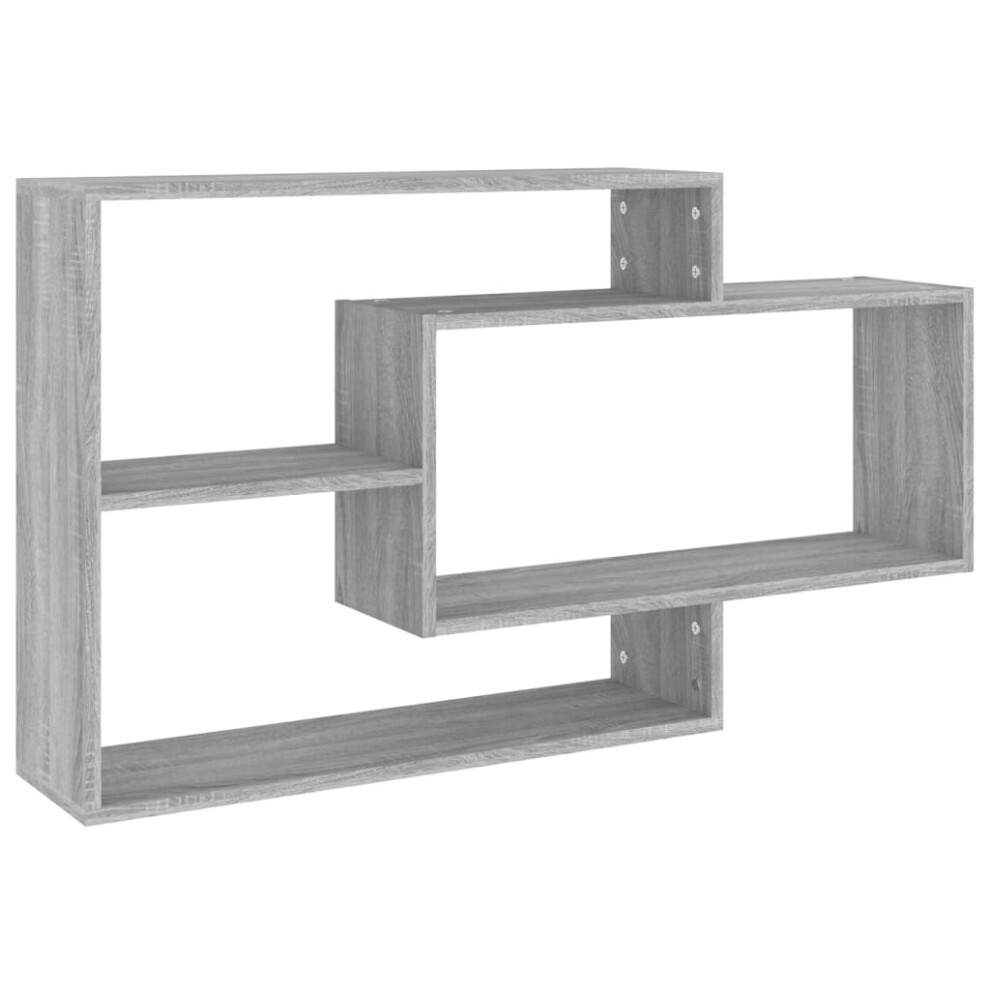 (grey sonoma) vidaXL Wall Shelves Chipboard Floating Display Unit Bookshelf Multi Colours