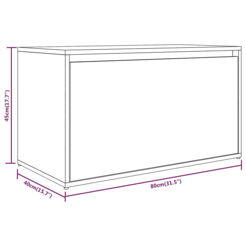 VidaXL (grey sonoma) vidaXL Hall Bench Engineered Wood Hallway Entryway Storage Bench Multi Colours 1