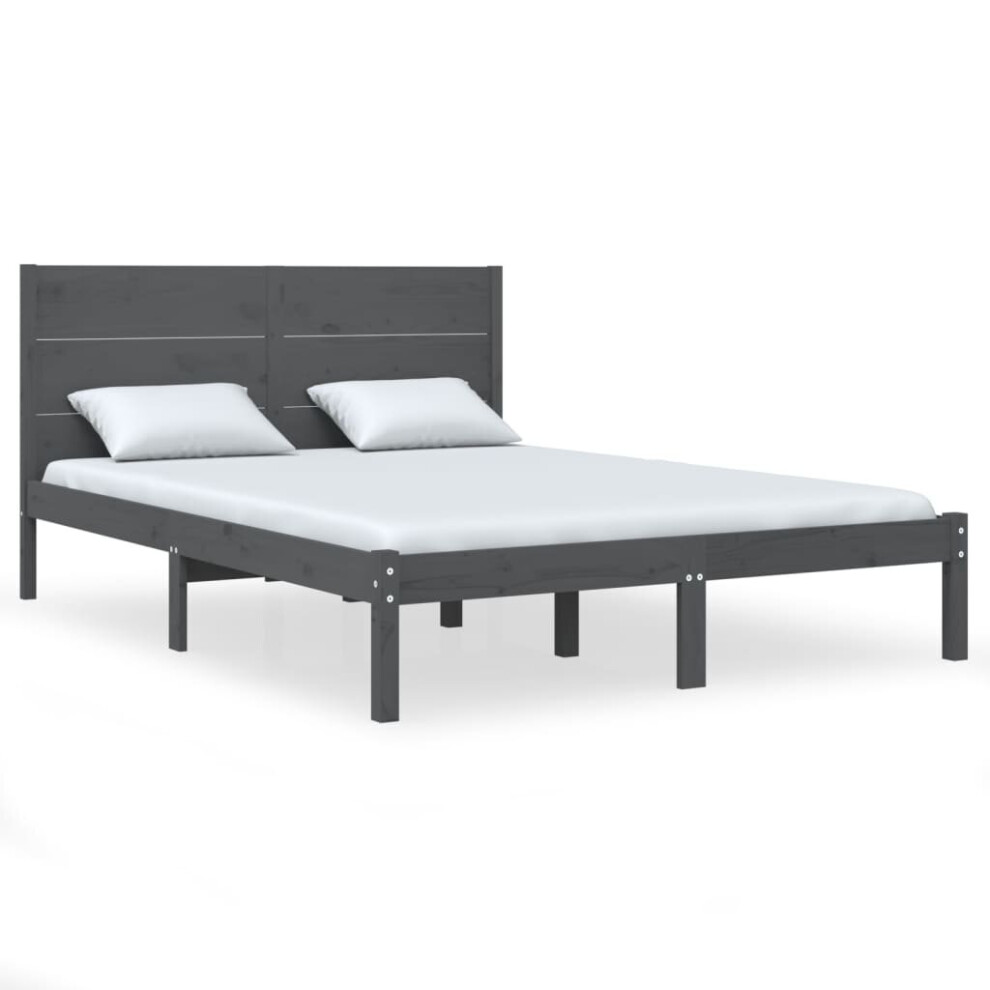 (grey, 120 x 200 cm) vidaXL Solid Wood Pine Bed Frame Wooden Bedstead Bed Base Multi Colours/Sizes