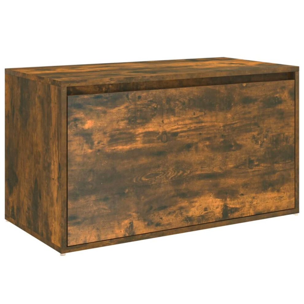 Vidaxl (Smoked Oak) Hall Bench Engineered Wood Hallway Entryway Storage Bench Multi Colours Brown