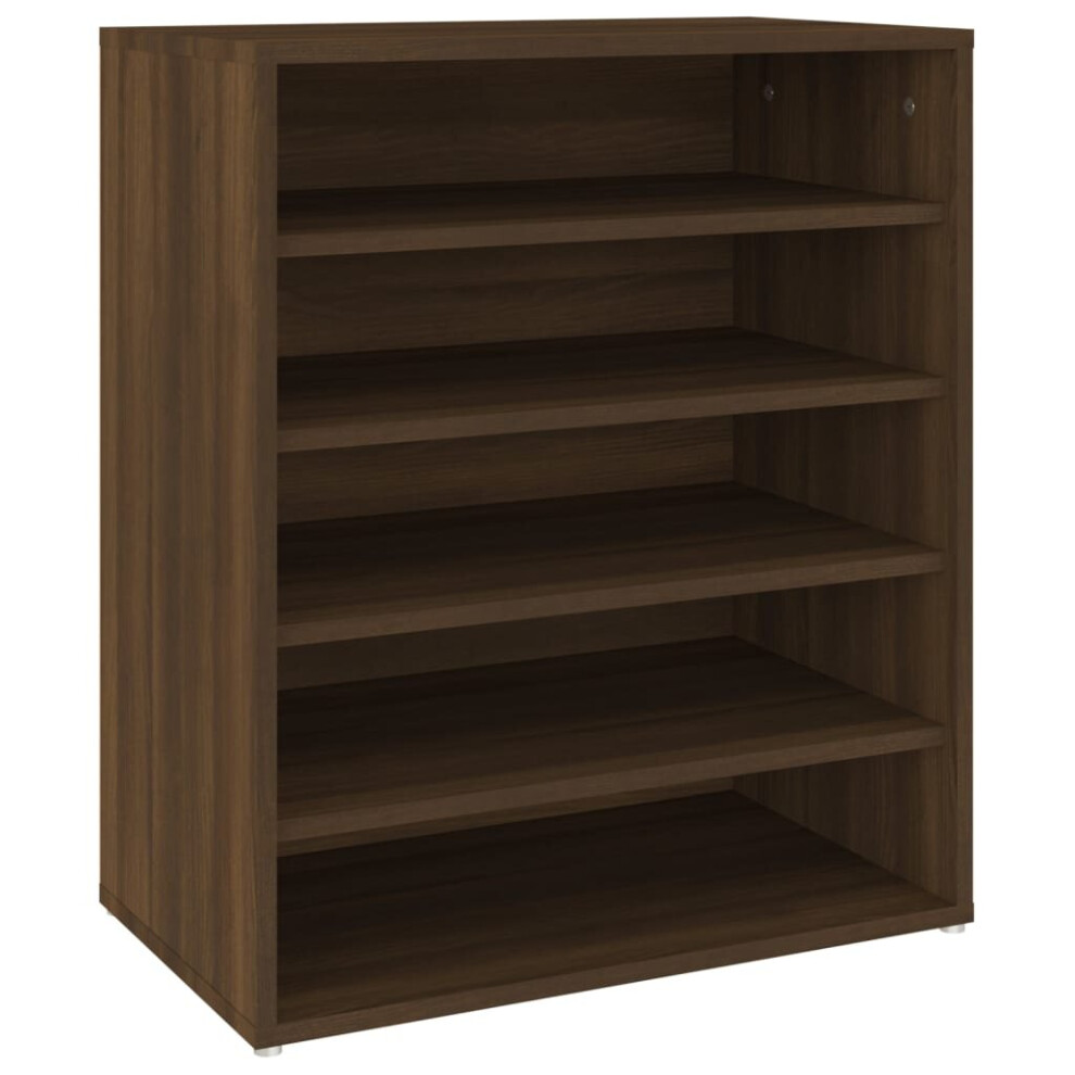 Vidaxl (Brown Oak) Shoe Cabinet Shoe Storage Rack Organiser Shoe Cupboard Engineered Wood