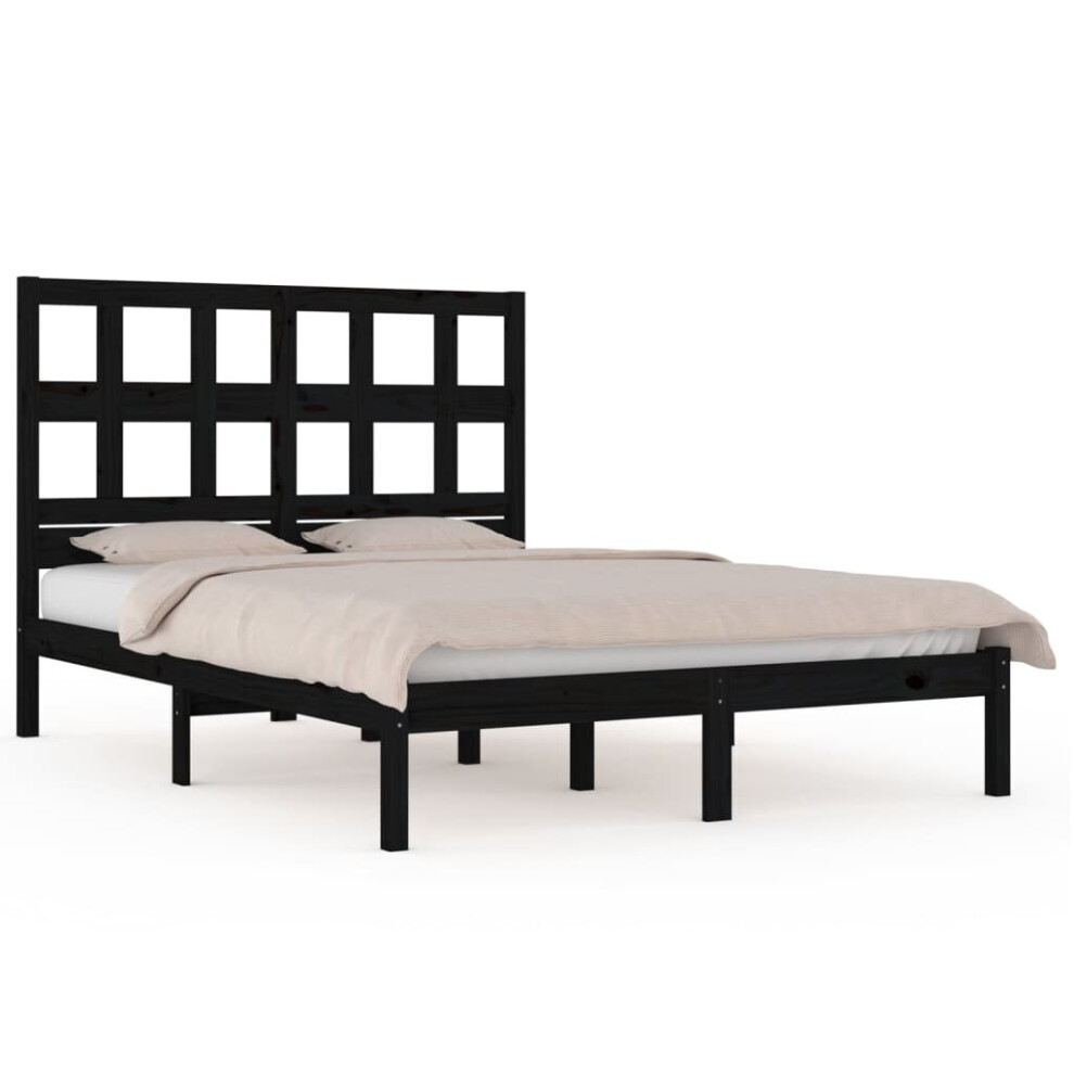 (black, 120 x 200 cm) vidaXL Solid Wood Pine Bed Frame Bedstead Platform Bed Multi Colours/Sizes