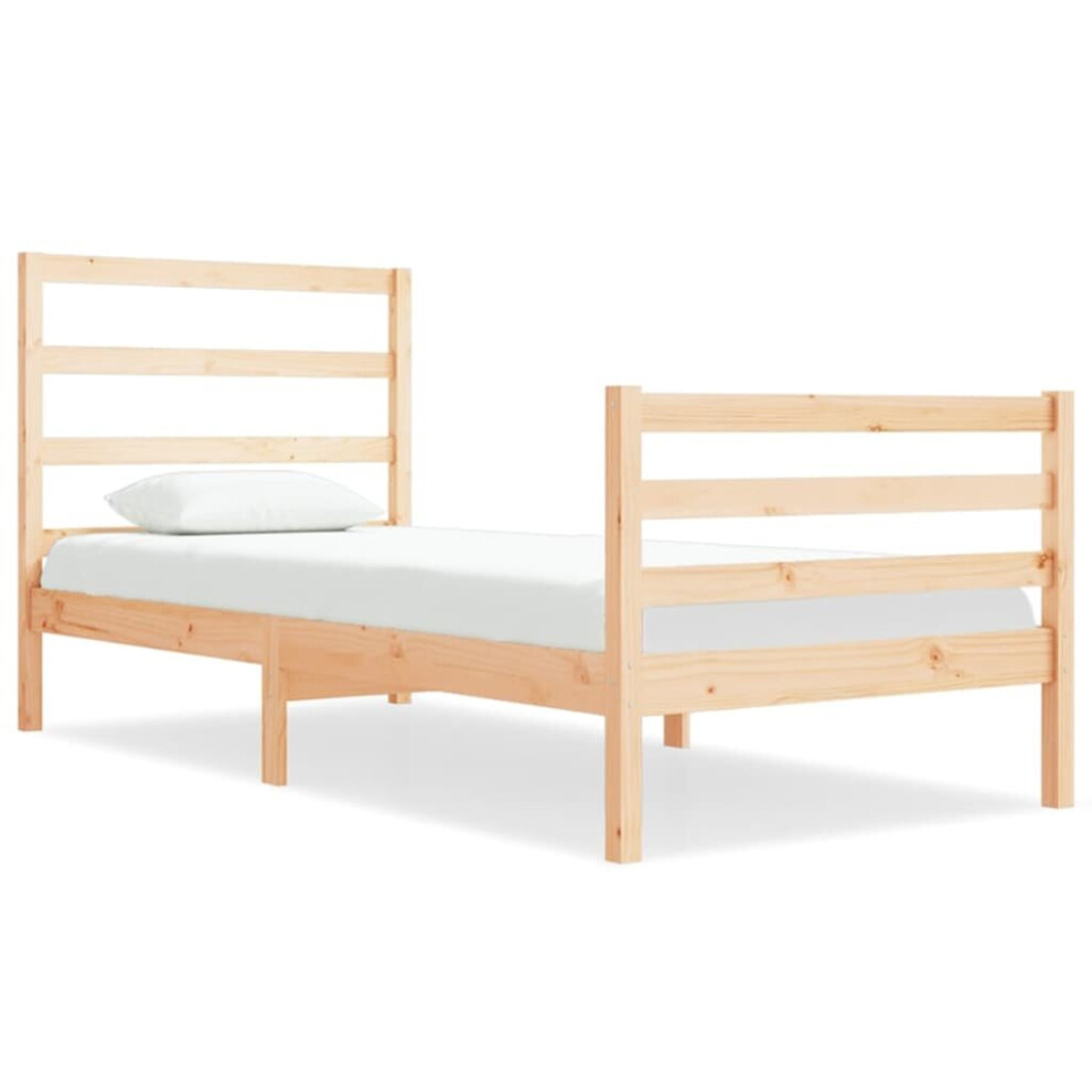 (brown, 90 x 190 cm) vidaXL Solid Wood Pine Bed Frame Wooden Bedstead Bed Base Multi Colours/Sizes