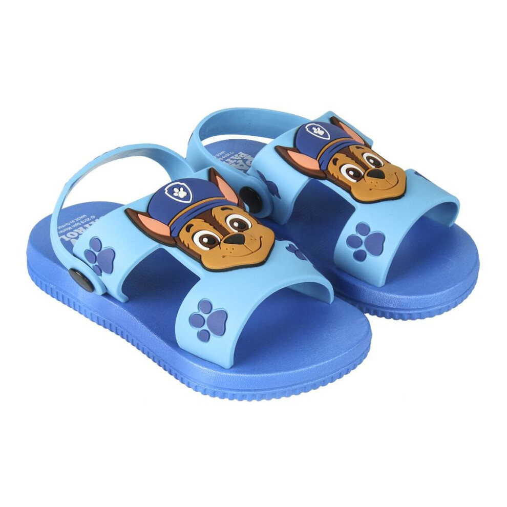 (5-6 UK Child) PAW Patrol Sandals For Boys Kids Chase Summer Sliders EVA Waterproof Beach Shoes