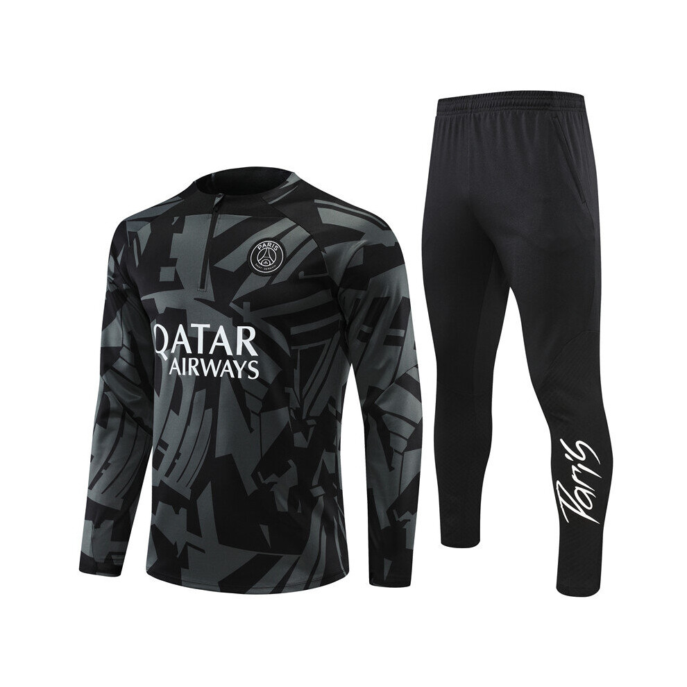 (16) Paris Football Jersey Long Sleeve Training Suit 22/23 Season PSG Adult Kids Tracksuit Set
