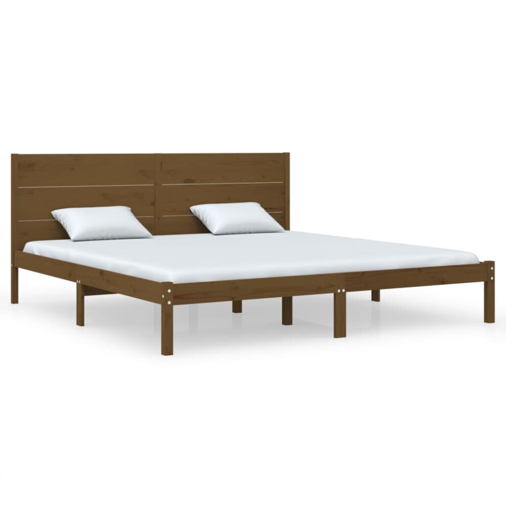 (honey brown, 200 x 200 cm) vidaXL Solid Wood Pine Bed Frame Wooden Bedstead Bed Base Multi Colours/Sizes