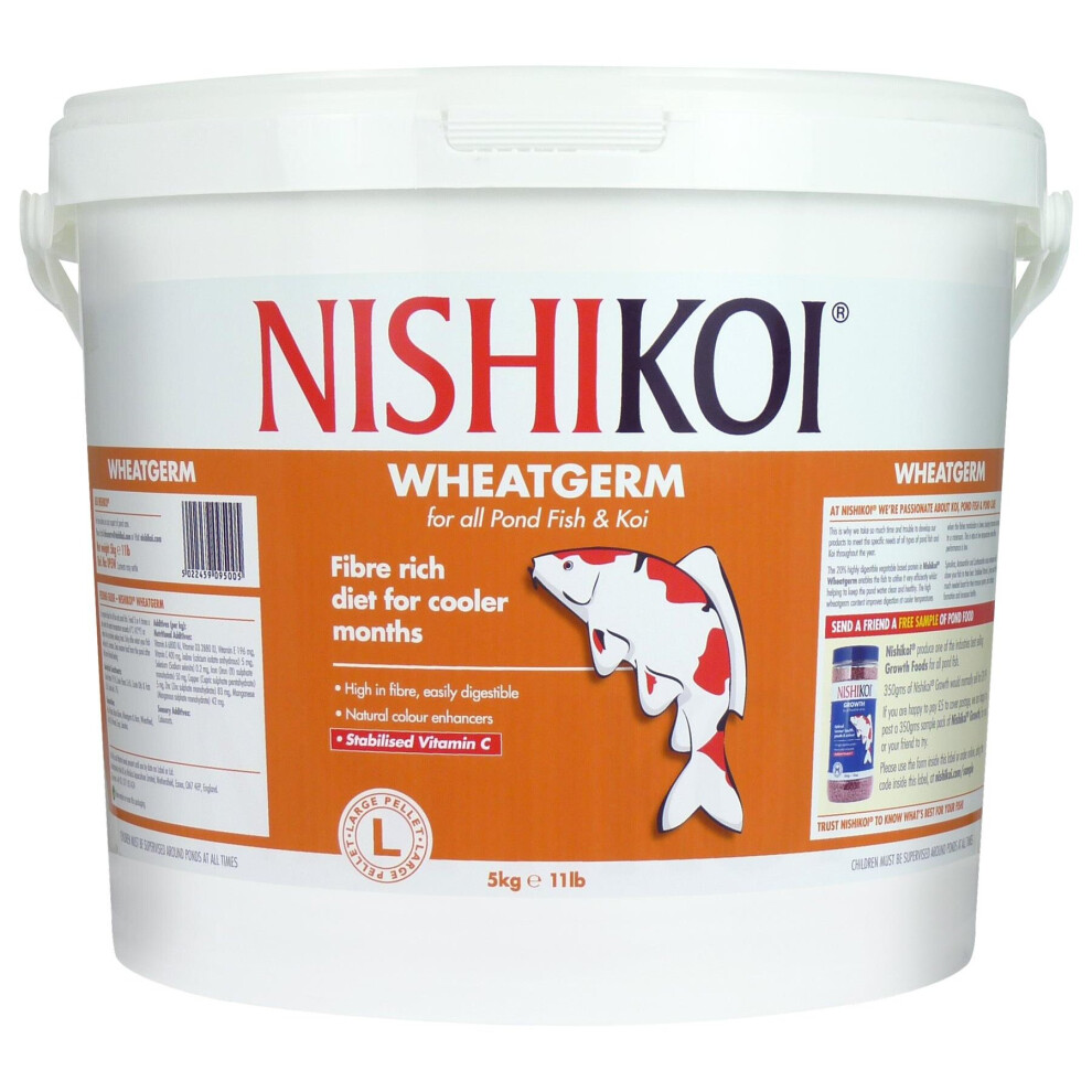 Nishikoi Wheatgerm 5kg Fish Food Large Pellet