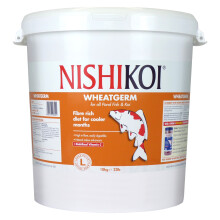 Nishikoi Wheatgerm 10kg Large Pellet (098W) - Digestible, Low-Protein Vegetable-Based Koi & Pond Fish Food for Cooler Months
