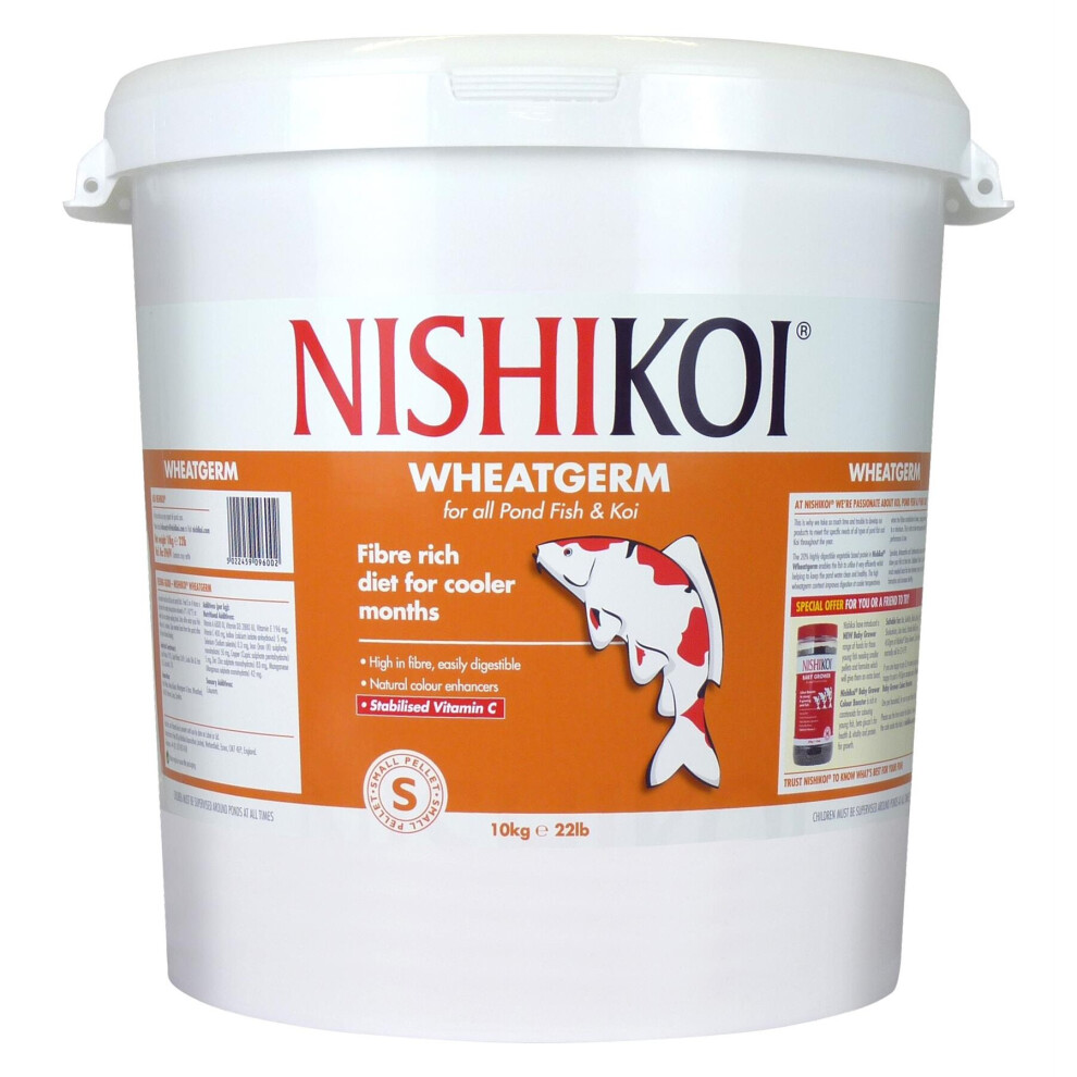 Nishikoi Wheatgerm 10kg Fish Food Small Pellet