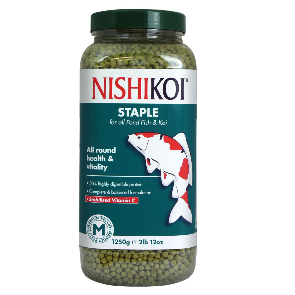 Nishikoi Staple 1250g Fish Food Medium Pellet