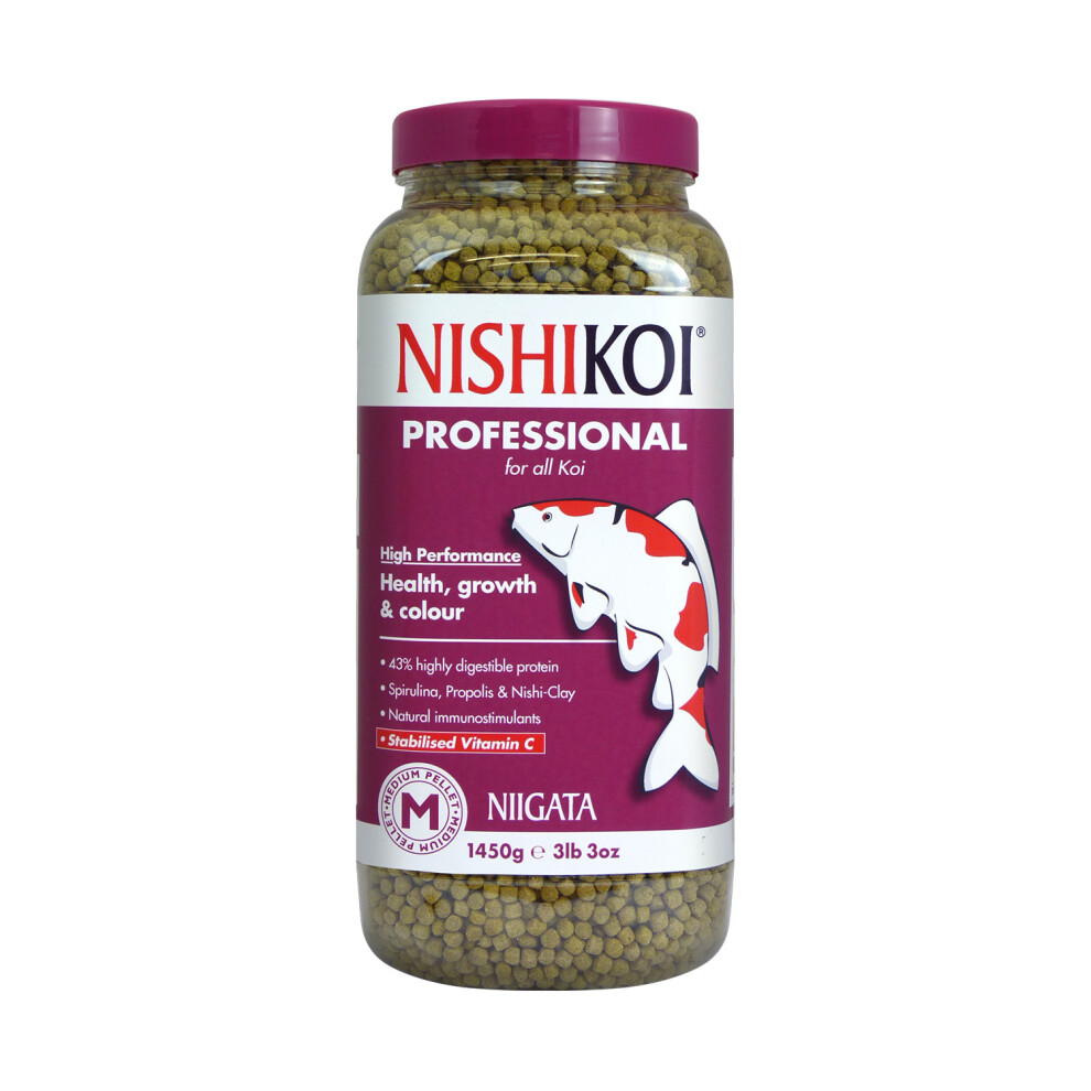 Nishikoi Niigata Professional Medium Pellets for Koi Carp - 1450g