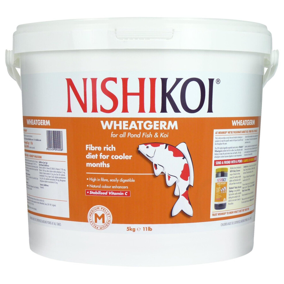 Nishikoi Wheatgerm 5kg Fish Food Medium Pellet