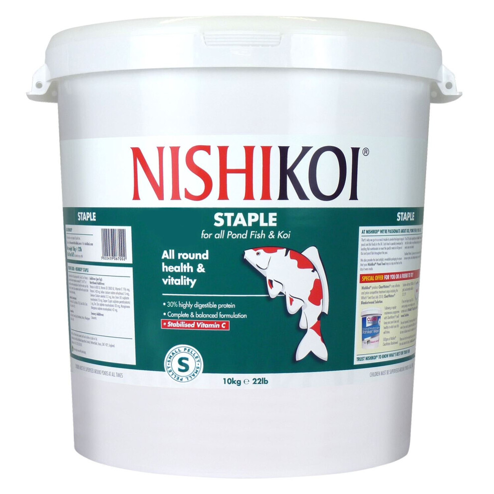 Nishikoi Staple 10kg Fish Food Small Pellet