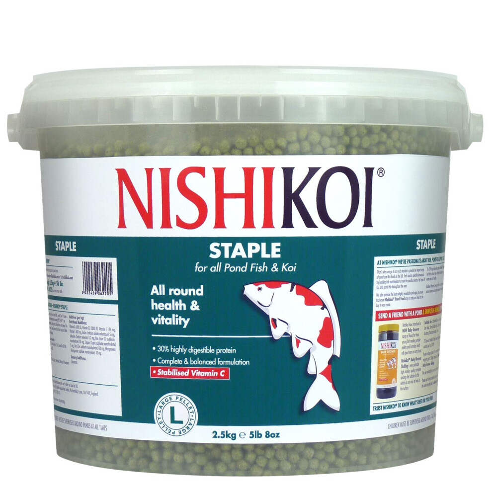 Nishikoi Staple 2.5kg Fish Food Large Pellet