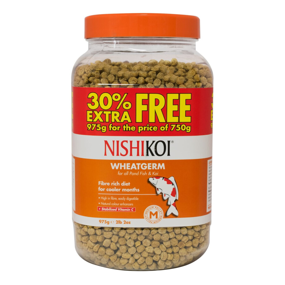 Nishikoi Wheatgerm 750g + 30% Fish Food Medium Pellet