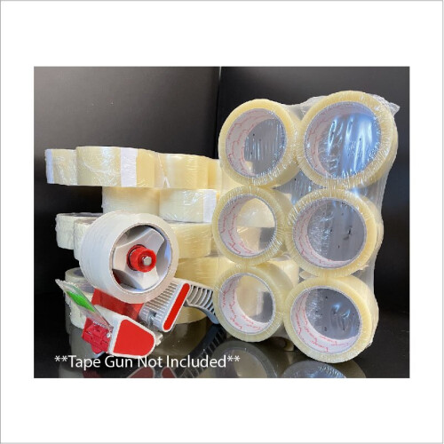 (Quality, 36) 48mm Clear ( 2") x 66m Roll Clear Parcel Tape
