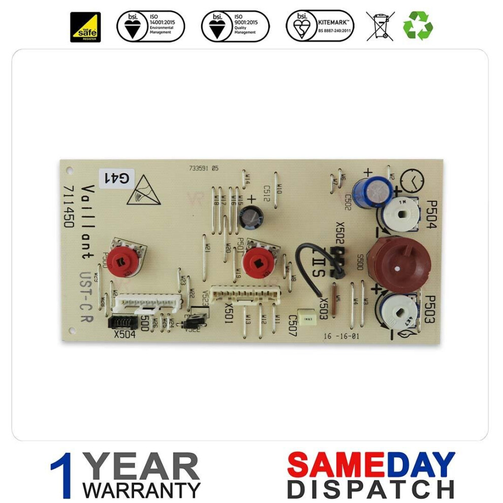Hts Pcb Compatible With Vaillant Boiler Display Board Pcb 130390 5056511812989