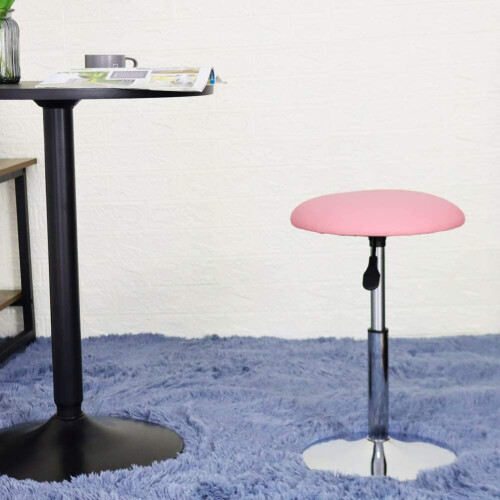 Pink Elegant 360 Rotating Adjustable Height Kitchen Pub Bar Stools UK