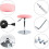 Pink Elegant 360 Rotating Adjustable Height Kitchen Pub Bar Stools UK 4