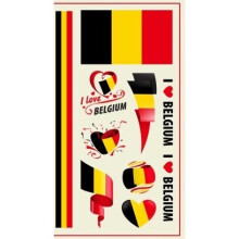 (Belgium) World Cup Temporary Tattoo's - 32 Countries - 2 Pack