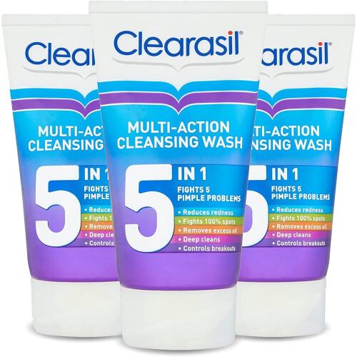 Clearasil Clearasil - Ultra 5 in 1 Face Wash - Pack of 3 x 150 ml