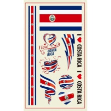 (Costa Rica) World Cup Temporary Tattoo's - 32 Countries - 2 Pack