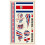 (Costa Rica) World Cup Temporary Tattoo's - 32 Countries - 2 Pack 1