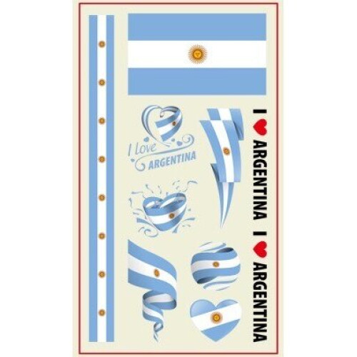 (Argentina) World Cup Temporary Tattoo's - 32 Countries - 2 Pack